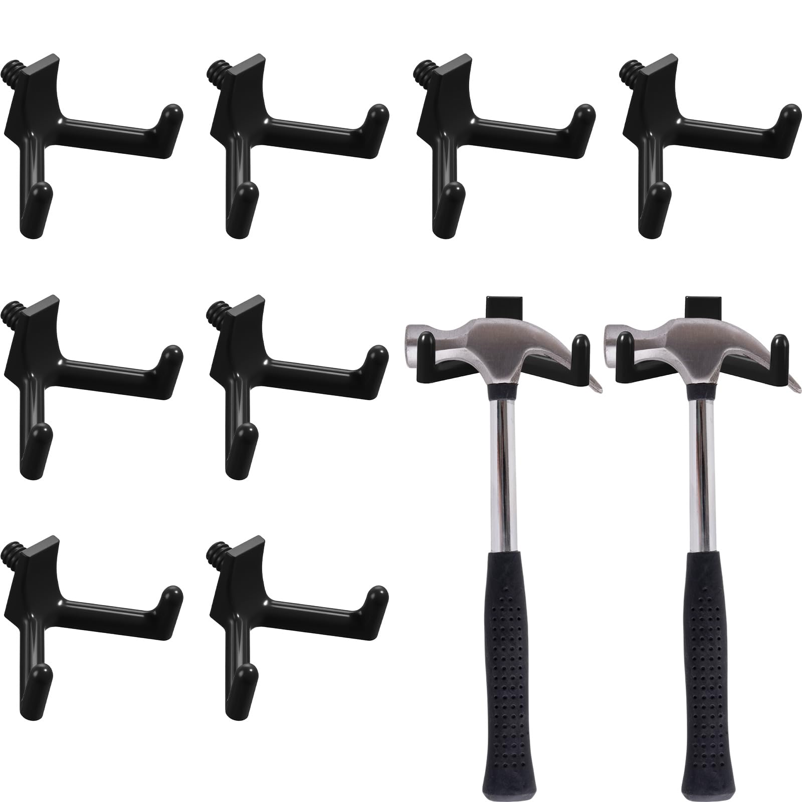 Photo 1 of Qiyaz 8 Pcs Shed Storage Tool Hooks Accessories Compatible with Suncast, Compatible with craftsman for Hanging Shelves Accessories Part, Storage Sheds Replacement Screws, Brackets and Hooks (V Shaped)