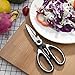 Kitchen Scissors Stainless-Steel Multi-Purpose Heavy-Duty Dishwasher Safe Scissors for Cutting Chicken, Poultry, Seafood, Meat, Vegetables, Herbs, Food and Gaden - Black