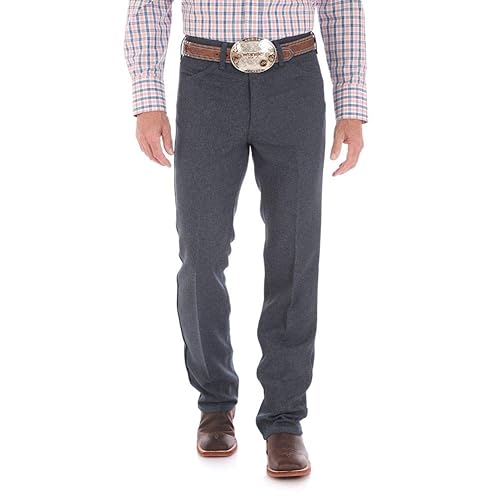 Wrangler Men's Wrancher Dress Jean, Heather Blue, 40x32