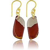 NJCRAFT Natural Dangle Earrings, Gemstone Jewelry, Gold Hook, Handcrafted Gift for Her, 25-30 Carat