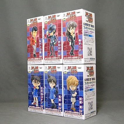 Amazon Com ルパン三世vs名探偵コナン ワールドコレクタブルフィギュア 全6種セット バンプレスト プライズ Toys Games