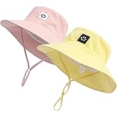 Ducclucc Baby Sun Hat Smile Face UPF 50+ Toddler Bucket Hat for Boys Girls 0-7 Years