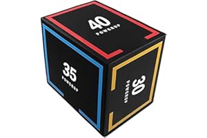 Kdjuope Jump Box Plyometric Training Jumping Agility Box Exercise Step Up Box Multi Functional Workout Box Cushioned Pearl Su