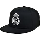 Real Madrid Classic Snapback Black Hat Cap Hip Hop Style Flat Bill Adjustable Size, Licensed Product