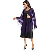 Baoqiya Chiffon Shawls and Wraps Wedding Party Shawl Scarf for Women Bridal Evening Dress on Special Occasion Dresses