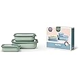 Mepal – Multi Bowl Cirqula 3-Piece Set – Food Storage Container with Lid - Suitable as Airtight Storage Box for Fridge & Freezer, Microwave Container & Servable Dish - 500, 1000, 2000ml - Nordic Sage