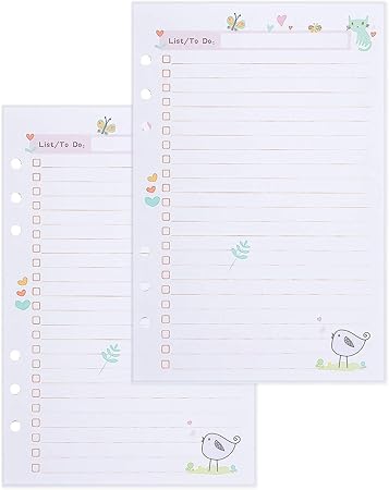 Amazon システム手帳用リフィル ルーズリーフ バインダー メモ ビジネス手帳 専用リーフ リフィル用紙 A5 6穴 クリーム カートーン 45枚 2冊 手帳用リフィルセット システム手帳用リフィル 文房具 オフィス用品