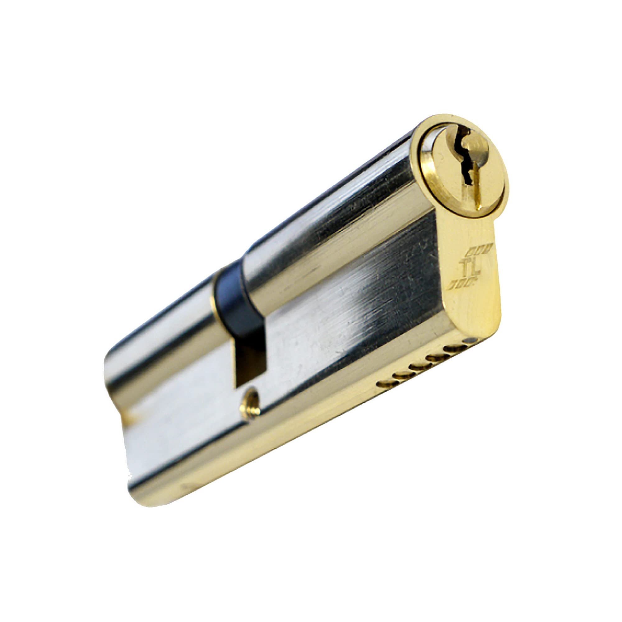 UAP Euro Cylinder Door Lock with 3 Keys - TL Budget Euro Lock Cylinder Security Door Barrel for Home & Business - Heavy-Duty Cylinder Suitable for All Doors (90mm 45/45) (Brass)