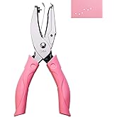 AIEX 1mm Hole Punch Hole Puncher Paper Punch Punchers with Pink Grip for Craft Paper (Small Circle)