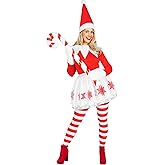 Morph Womens Elf Costume Adult Santa Helper Outfit Holiday Christmas Elf Costume for Women