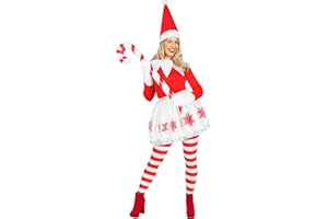 Morph Womens Elf Costume Adult Santa Helper Outfit Holiday Christmas Elf Costume for Women
