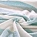 Exclusivo Mezcla 100% Cotton Cabana Striped Beach Towel Pool Towel,Caribbean Blue and White (30