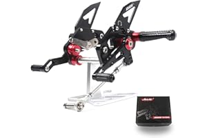 Arashi(Version 2.0) Adjustable Rearsets for Kawasaki Z125 / PRO 2016-2023 Motorcycle Accessories Foot Pegs Footrests Rear Set Black 2017 2018 2019 2020 2021