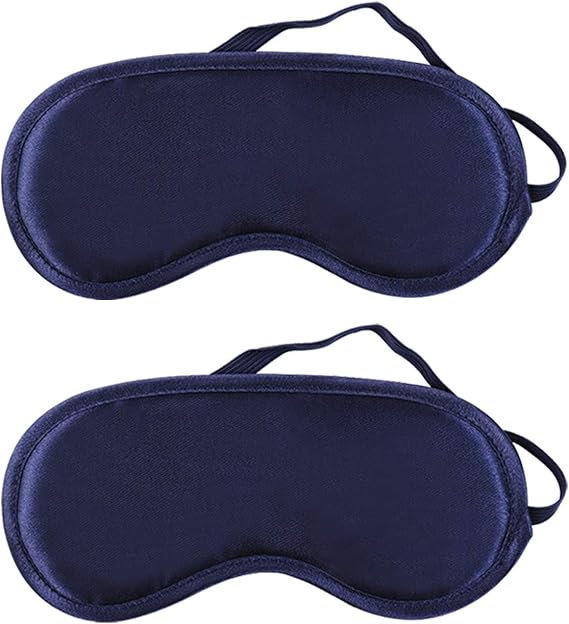 Eye Mask for Sleeping 2 Pack, Cloth Sleep Eye Masks, Eyemask Blackout