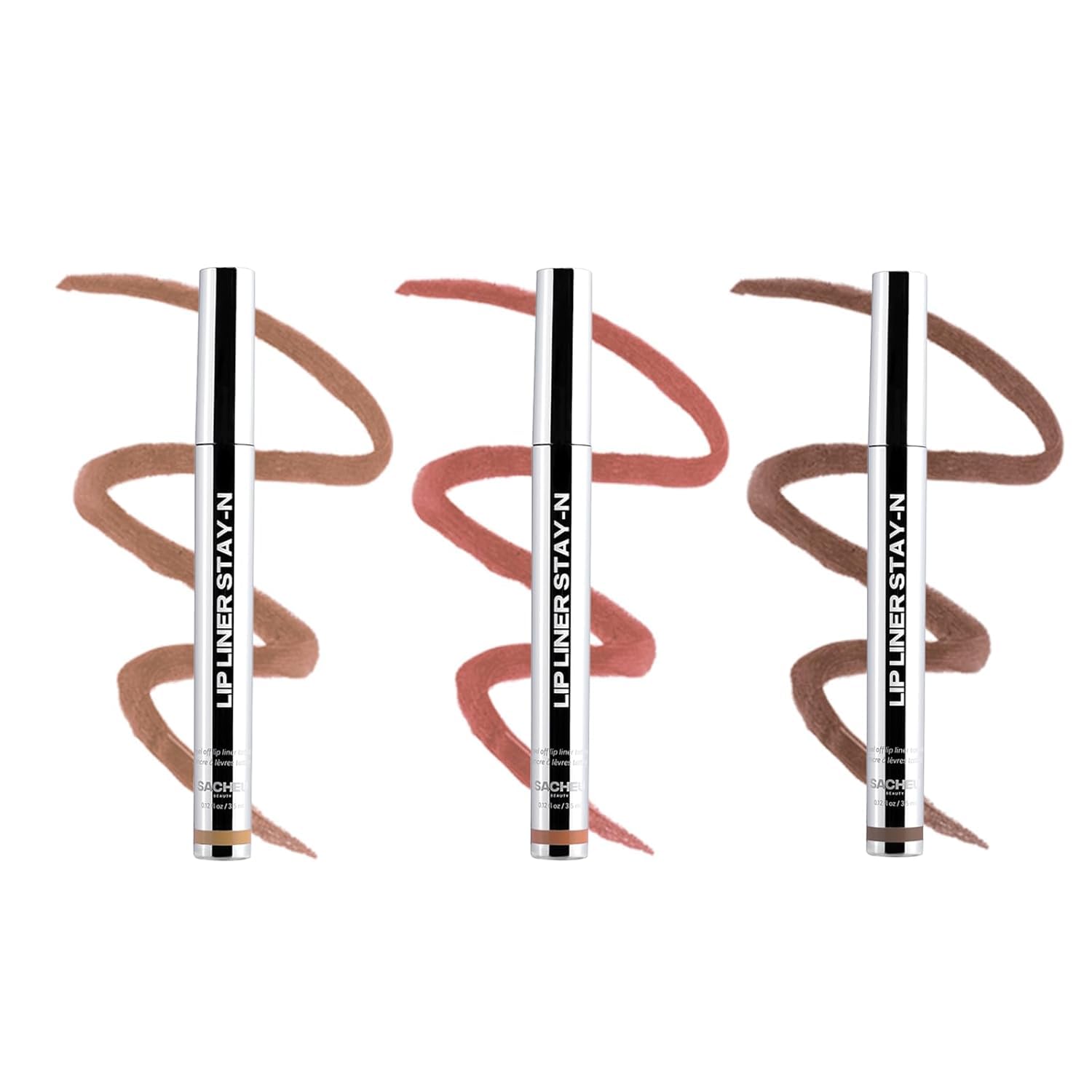 Sacheu Lip Liner STAY-N Peel Off Lip Stain - Long Lasting Waterproof Lip Tint with Hyaluronic Acid & Vitamin E – Transfer Proof Matte Finish, Vegan & Cruelty-Free (Core Bundle)