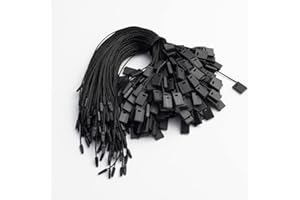 Rich Union 1000 Pcs 6.7-inch Hang Tag String Snap Lock Pin Loop Fastener Hook Ties Easy and Fast to Attach (Black)