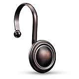 CHICTIE Bronze Shower Curtain Hooks Rings,Oil