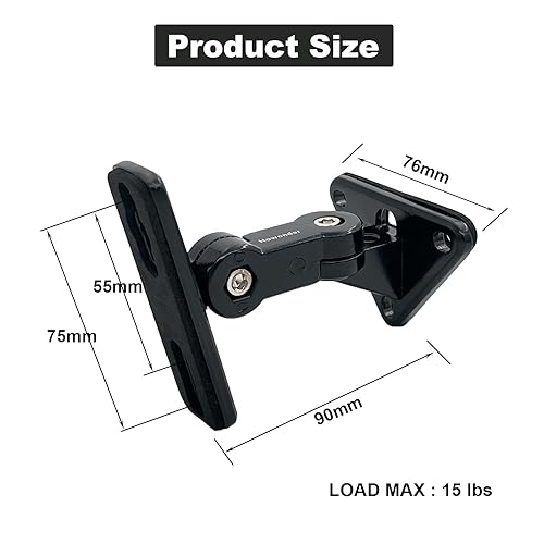 Howonder HD-15 Universal Speaker Wall Mount, Speaker Mount Wall，Speakers  Wall Mount Brackets for Small Speaker