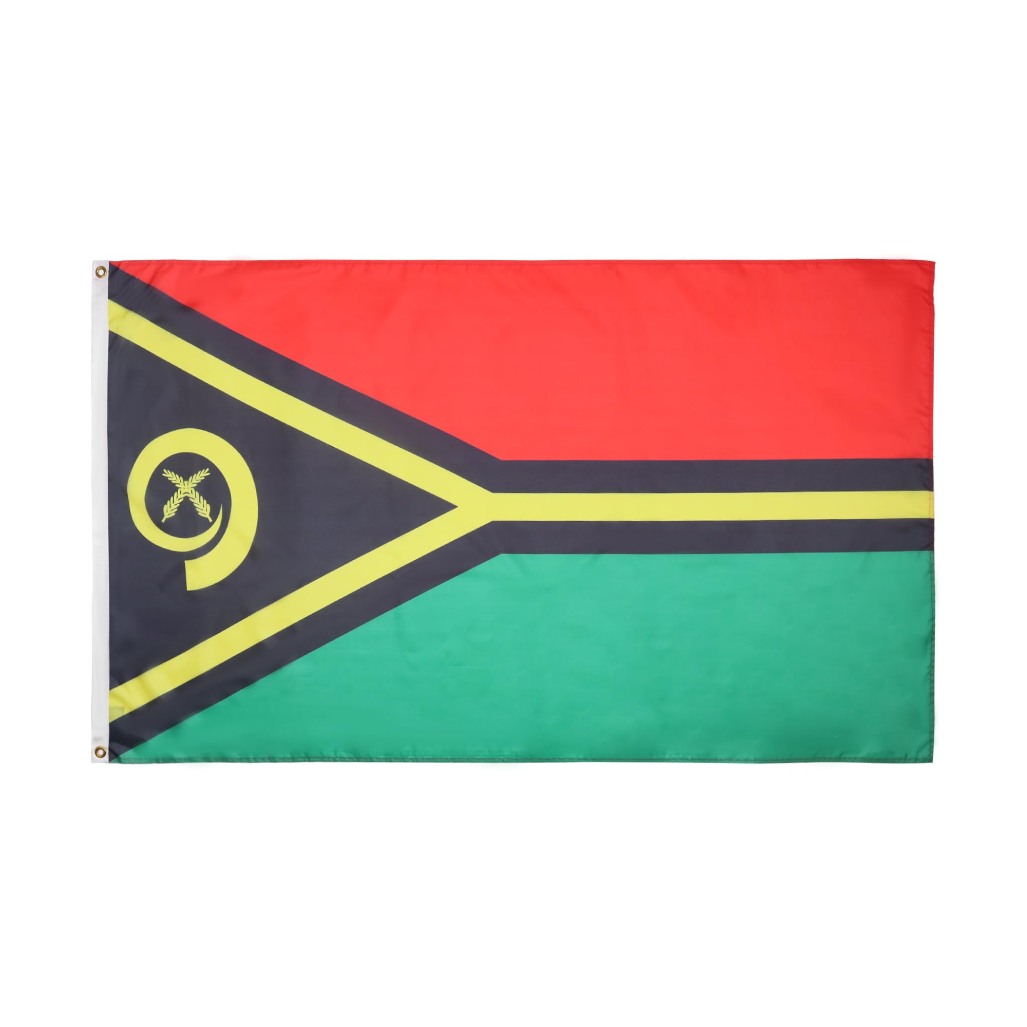 AZ FLAG - Vanuatu Flag - 3x5 Ft - 100D Polyester Vanuatu Banner with Two Metal Grommets - Fade Resistant - Vivid Colors - 3' x 5' Feet - 150x90 Cm — image 1