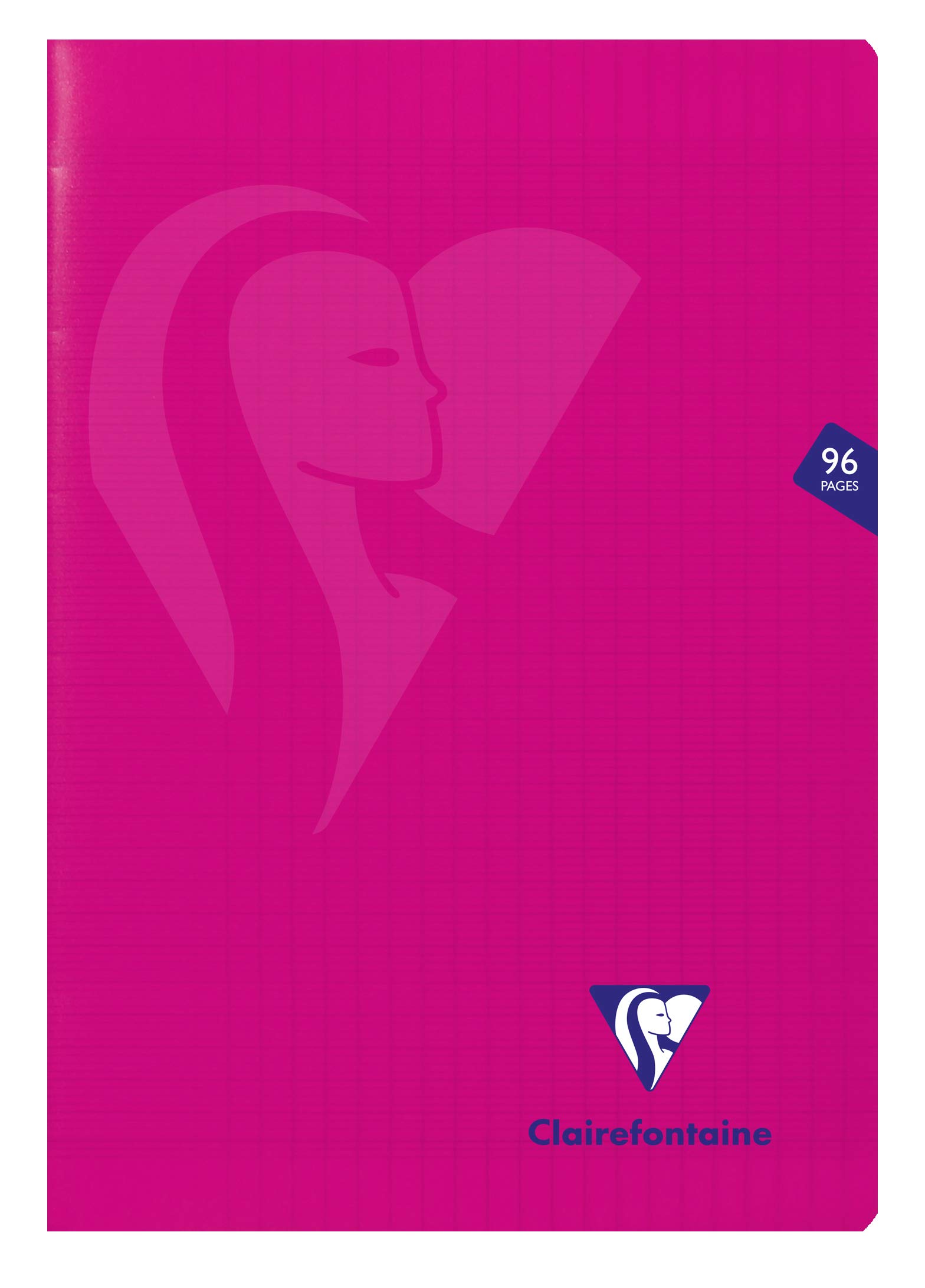 Clairefontaine 316161C - One Pink Mimesys Stapled Notebook - Dimensions: A4 21x29,7 cm - 96 Seyes Ruled Pages - 90 g White Vellum Paper - Polypro Cover