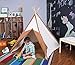 Pacific Play Tents Authentic Kids Teepee Tent, Cotton Canvas Sides and Bamboo Poles