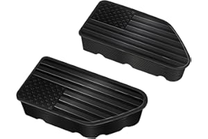 TNCZHYLX 2PCS Bed Rail Stake Pocket Covers for GMC Chevy Silverado Sierra 1500 （2019-2024）, GMC Sierra 2500 3500HD （2020-2024）, Truck Rear Holes Caps Bed Rail Holes Plugs Covers (Bright Black)