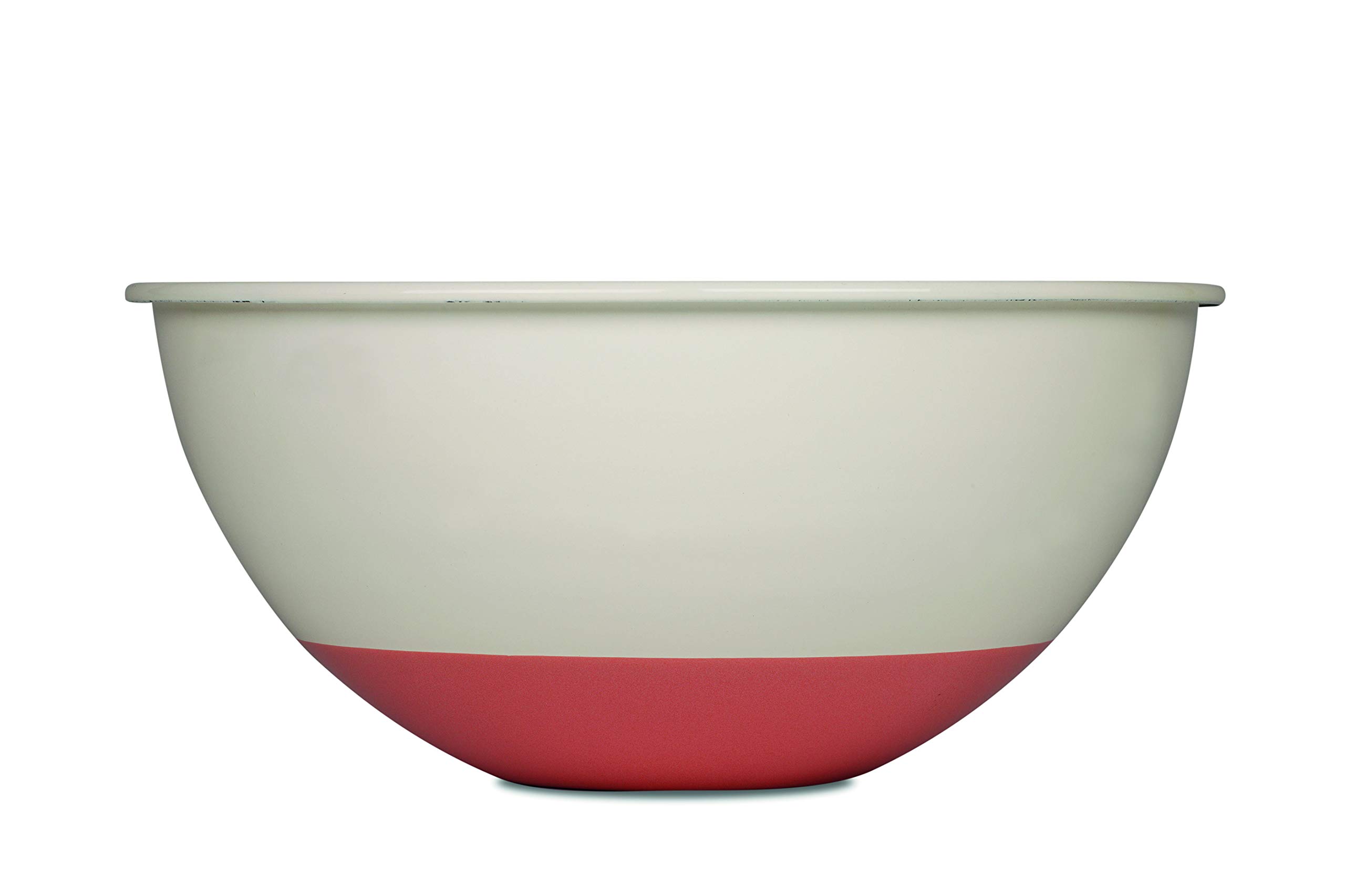 Riess, Truehomeware 0438-570 Bowl 30 cm Enamel Truehomeware Edition Sarah Wiener Top/Peach Bowl for Fruit, Salad and Dough
