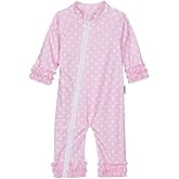 SwimZip Girls' Long-Sleeve UPF 50+ Swimsuit for Baby, Toddler, & Little Girls