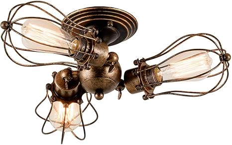 Gladfresit Deckenleuchte Vintage Verstellbar Metall Lampe Retro Deckenleuchte Ol Eingerieben Bronze Deckenleuchte Industrie Fur Schlafzimmer Wohnzimmer Esstisch Amazon De Beleuchtung