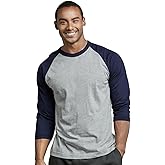 TOP PRO Men's 3/4 Sleeve Casual Raglan Jersey Baseball Tee Shirt