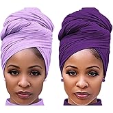 Harewom Head Wraps for Black Women Stretch Head Scarf Long African Hair Wraps Turban Headwraps Jersey Headbands
