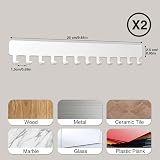 Josmimic Wall Necklace Organizer Holder White 2 Piece Wall Mounted Jewelry view 6