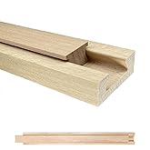 Wooden Drawer Slides Classic Guide Center Mount Track 17.7 Inchs, Wood Undermount Drawer Glides Bottom Rails Replacement Kit(L002-18In)