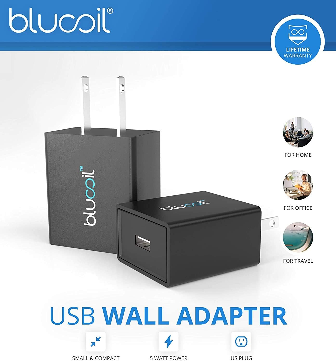 NUX B-5RC Wireless Guitar System for Electric Guitars, Bass, Ukuleles, Active Pickups Bundle with Blucoil USB Wall Adapter, 3-FT USB 2.0 Type-A Extension Cable, 4X Patch Cables, and 4X Guitar Picks: Home Audio & Theater