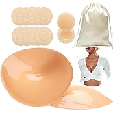 Majurphy Natural Push up Sticky Bra Insert Pads | Double Sided Adhesive Inserts | Stick on for Sports Bra Swimsuit