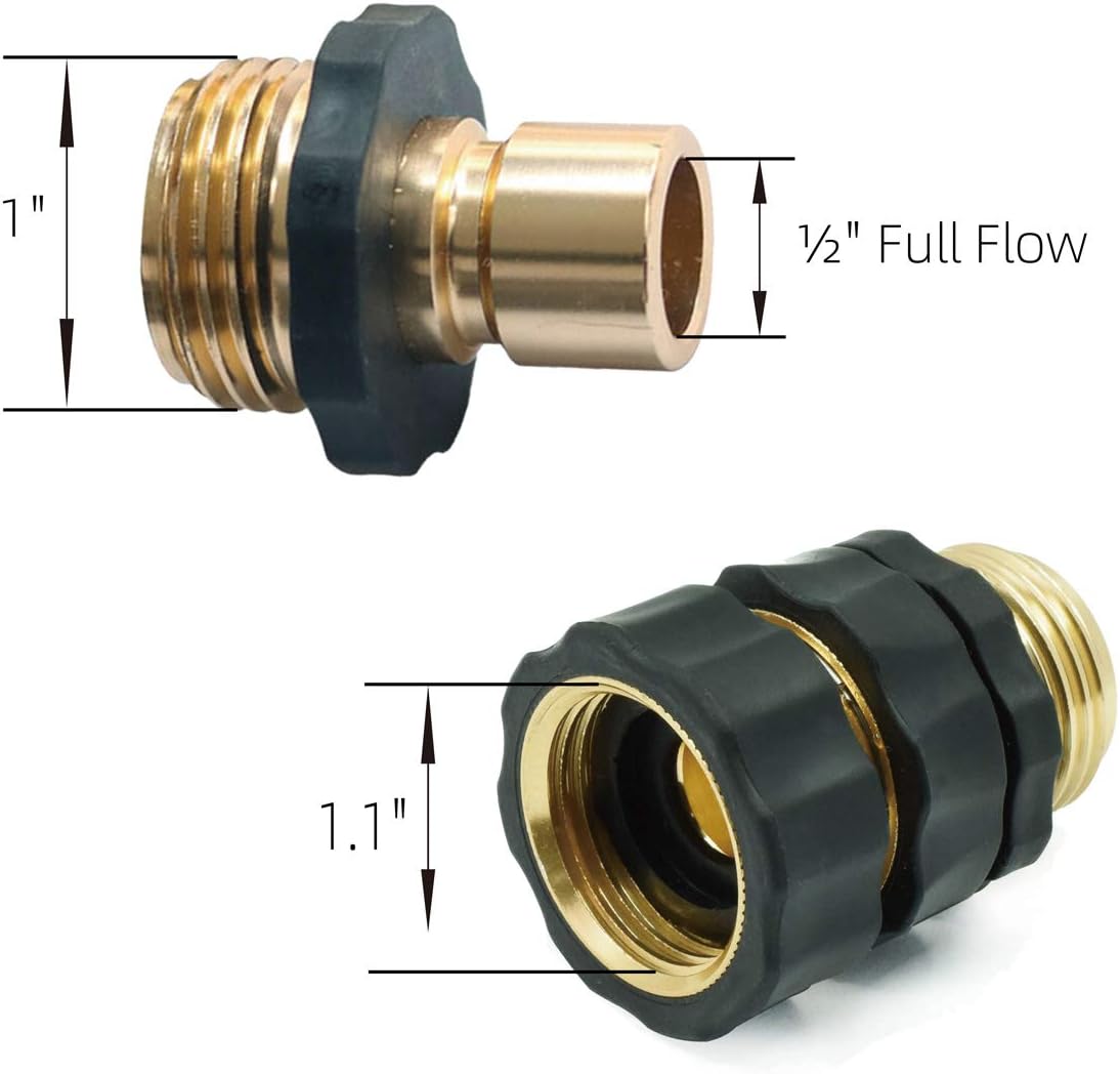 No-Leaks Pressure Washer Garden Hose Quick Connect Set, 6 Male Connects + 2 Female Connects : Garden & Outdoor