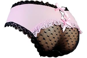 aishani Sissy Pouch Panties Men's Hipster Lace Bikini Briefs Lingerie Underwear