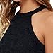 Womens Halter Lace Dresses for Special Occasions, Black, Medium
