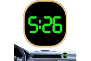 Dashboard Clock - Automotive Stick On Digital Clock with LCD Time Display,Small Dashboard Watch, Clear LCD Screen, Car Interi