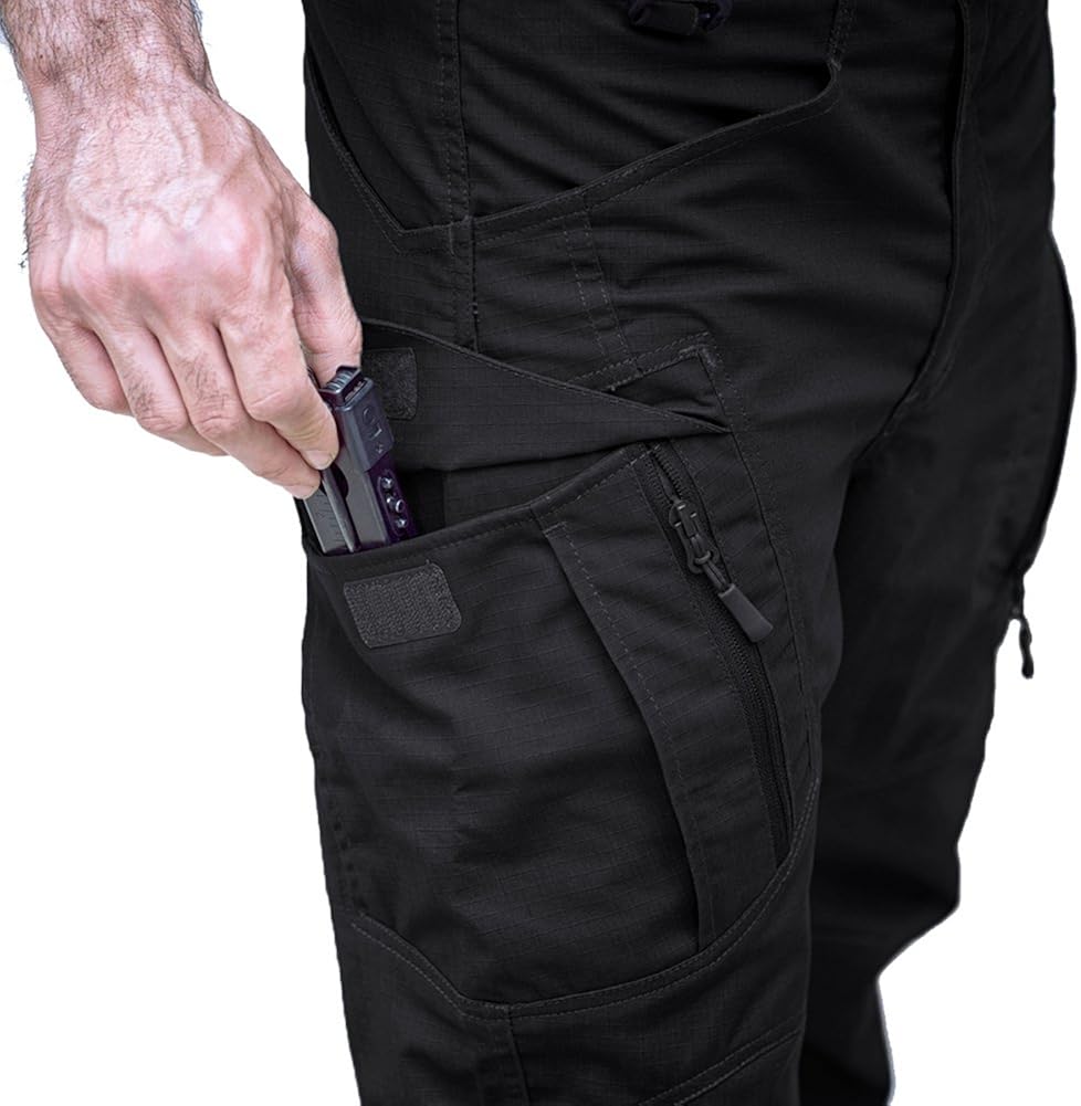 TACVASEN Men's Tactical Cargo Pants Outdoor Sport Military Ripstop Pants: Clothing