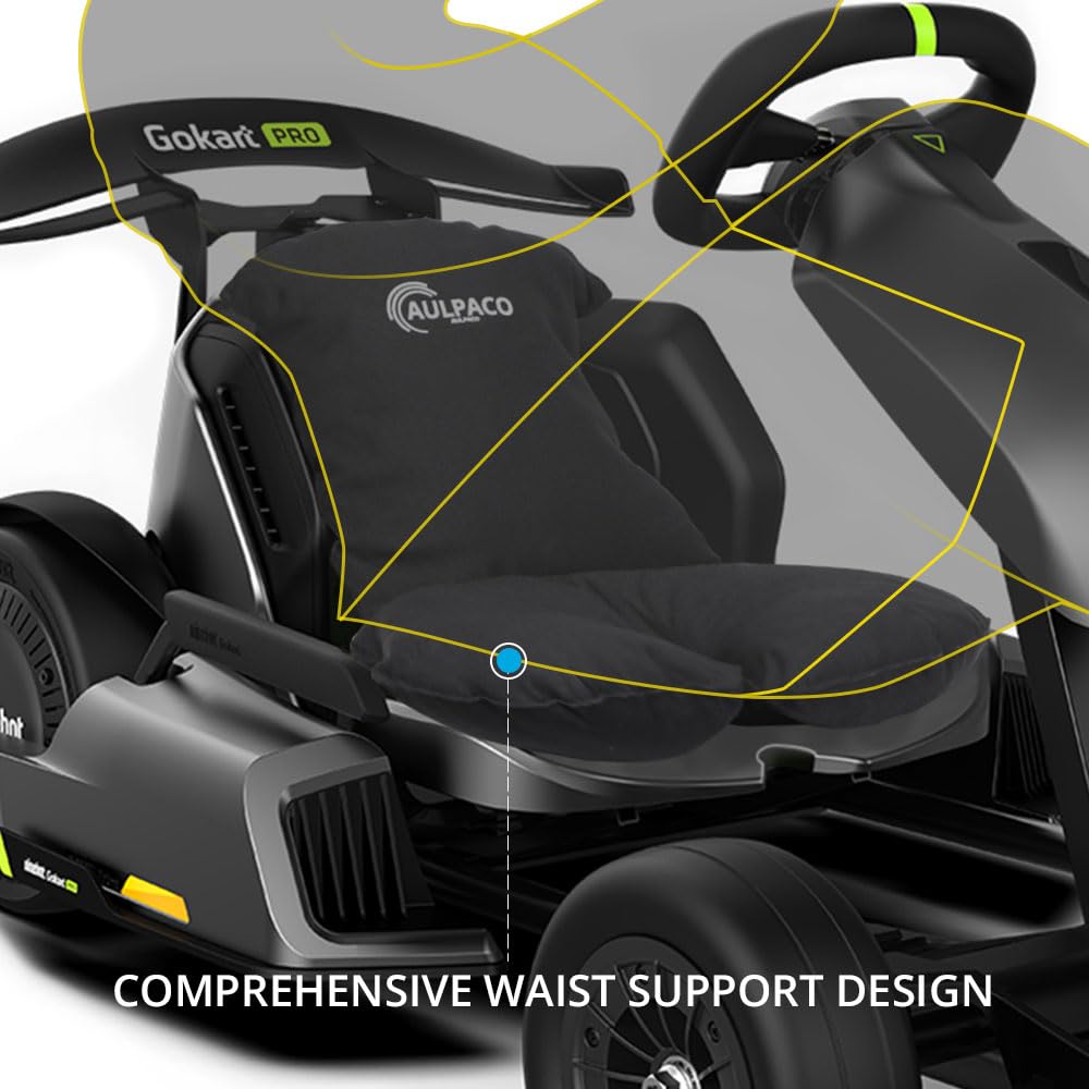 Comfortable Backrest Seat Cushion for Segway Ninebot Gokart Karting Accessories（It's just a Cushion, not a go Kart）