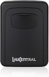 LauCentral Key Safe Wall Mounted 4-Digit Weatherproof Zinc Alloy Outdoor view 2