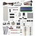 SunFounder Project Super Starter Kit w/ 26-Pin GPIO Extension Board, GPIO Cable, H-Bridge L293D, ADXL335, DC Motor, 7-Segment, Dot Matrix Display for RPi - Including 73 Page Instructions Book