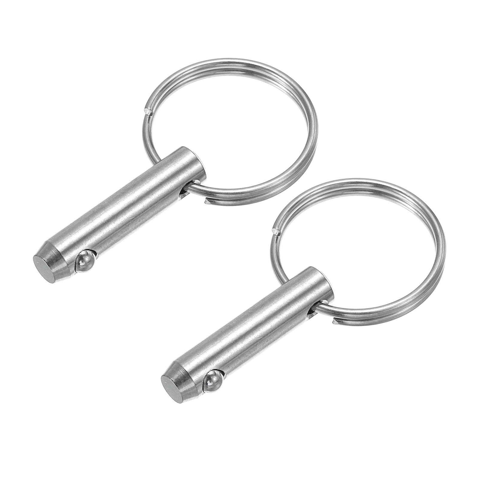 PATIKIL 316 Stainless Steel Quick Release Pin 2 Pack Bimini Top Pin Usable Length 0.94", Total Length 1.37", Dia 0.31" Boat Marine Hardware for Deck Boat Bimini Top