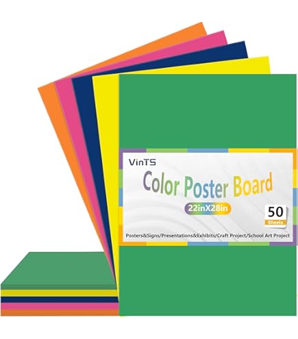 Amazon.com: Hygloss Large Poster Board 22x28 - 25 Assorted Neon