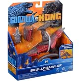 Godzilla vs. Kong 2021 Bundle of 4 Monsterverse Movie Series 6" Action Figures with Heat Ray, Kong with Battle Axe, with Radio Tower, Skull Crawler with HEAV