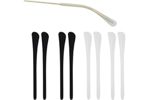 Tibapla 4 Pairs Silicone Anti-Slip Eyeglass End Tips, Eyeglass Temple End Tips Eyewear Leg End Tips Ear Sock Pieces Tube for 
