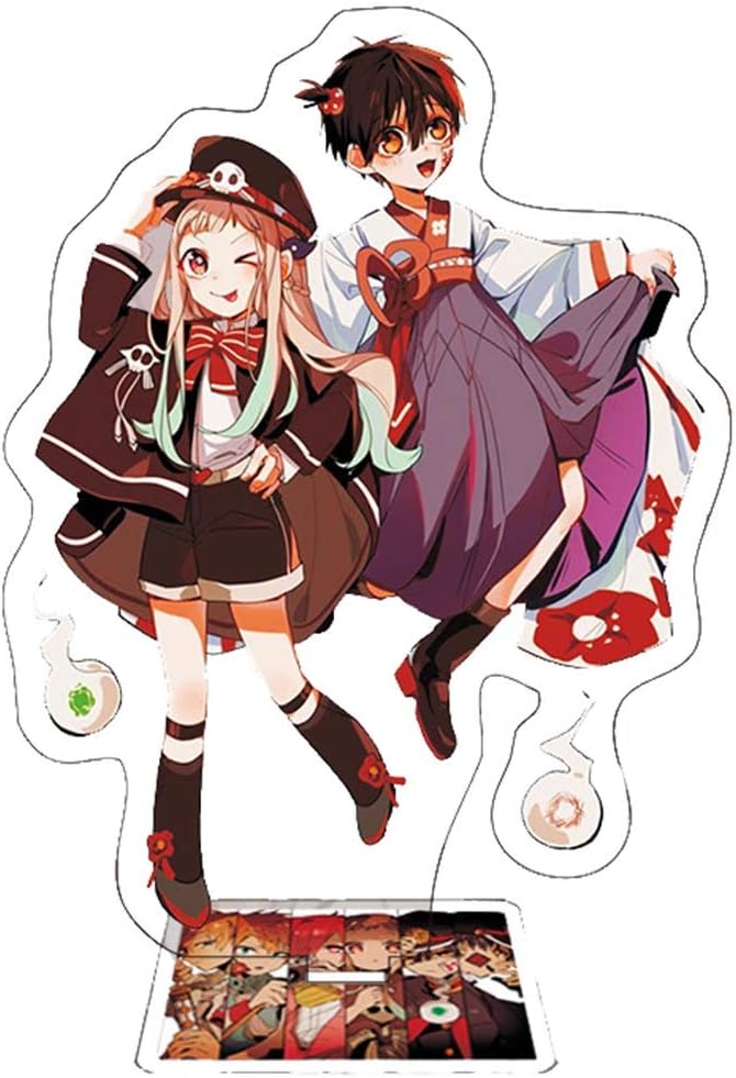 Salemor Toilet-Bound Hanako-kun Anime Acrylic Standing Figure Model Double-Sided Clear Desk Stand Miniature Cute Cartoon Home Decor Anime Fans Gift( H10)