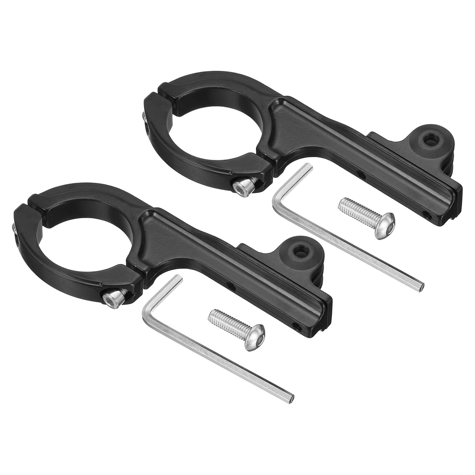 PATIKIL Bike Handlebar Mount, 2 Pack Mountain Bicycle Camera Mount Pole Mount with Thumbscrew for Action Cameras Style 2, Black