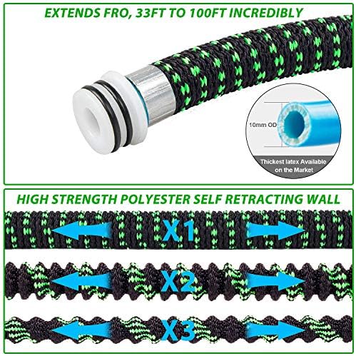 YOJULY Garden Hose-100ft Garden Hose Expandable, Leakproof Lightweight
